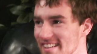 Well-built younger guy masturbates watching porn and cums