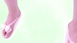 Horny 19 teen with toned body sucks cock