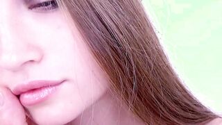 Horny 19 teen with toned body sucks cock