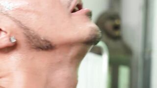 Hot and kinky jock receives drilling and a mouth gag