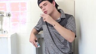 Prior to the interracial fuck ending with creampie Jock blows BBC