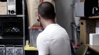 Thieving jocks were fucked in the ass by security in the backroom