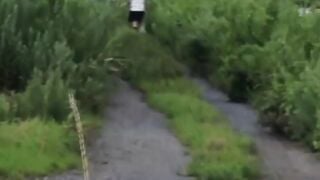 School  from Japan peeing while at the same time clearing out
