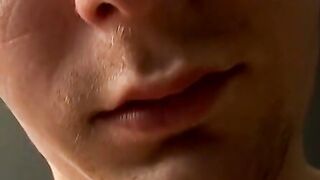 Straight jock amateur with a hairy cock solo masturbates