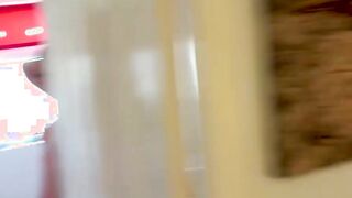 Hot shower ends with British gal Gina Parker sucking dick