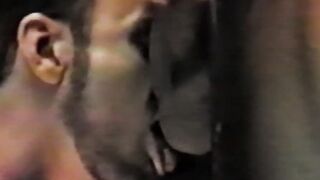 Classic glory hole fetish jock deepthroats strangers cock