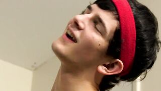 Young gay Jasper Robinson in cum inducing wank off session
