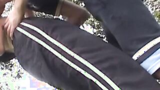 Outdoorsy young latinos bareback after sucking cock
