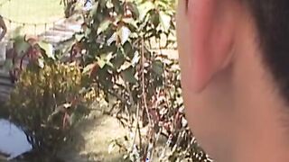 Three latino twinks swap head before barebacking outdoors