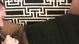 Chubby bear Jason Roman blows BBC before bareback doggystyle