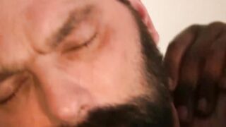 Chubby bear Jason Roman blows BBC before bareback doggystyle