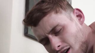 Following a cocksuck the handsome stepdad pounds the twink bareback