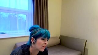 British chick tricked into giving two nerds sloppy blowjobs