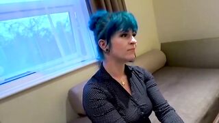 British chick tricked into giving two nerds sloppy blowjobs