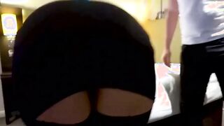 British chick tricked into giving two nerds sloppy blowjobs