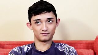 Twink masturbates while flaunting his ass and cock