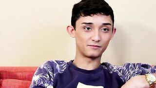 Twink masturbates while flaunting his ass and cock