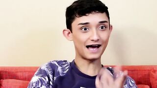 Twink masturbates while flaunting his ass and cock