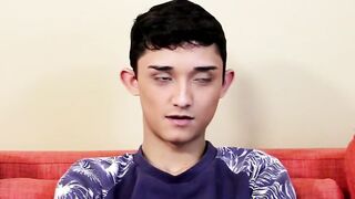 Twink masturbates while flaunting his ass and cock