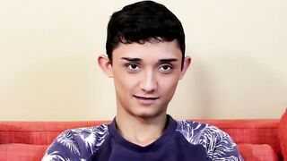 Twink masturbates while flaunting his ass and cock