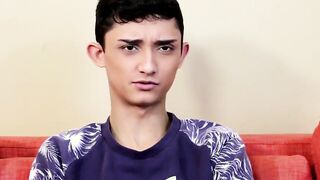 Twink masturbates while flaunting his ass and cock