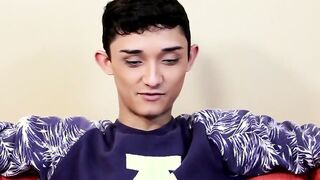 Twink masturbates while flaunting his ass and cock