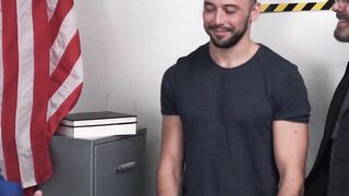 Bearded gay teacher banged by student and his mature stepdad