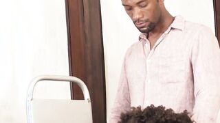 After playing with sex toys an ebony man bares his gay side