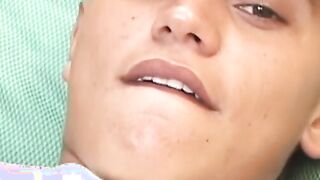 Ass play and solo masturbation make young latino jizz hard