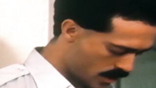 Mustache stud drills darlings tight crude opening with enthusiasm