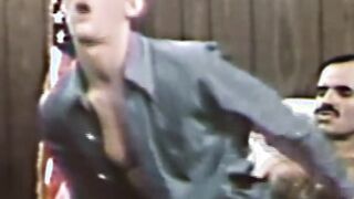 Mature general barebacks young soldier on his office desk