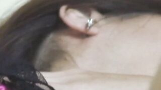 Mature Japanese vixen teases her little pussy with fingers