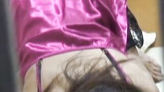 Mature Japanese vixen teases her little pussy with fingers