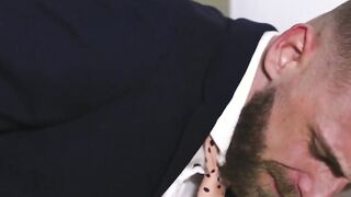 Gay mogul anal fucks realtor in an empty property