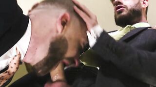 Gay mogul anal fucks realtor in an empty property