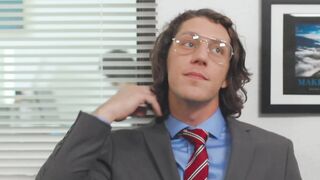 Gay coworkers suck and anal fuck in the office