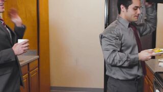 Gay coworkers suck and anal fuck in the office
