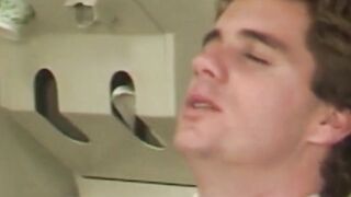 Handsome Buster is jacking off when Johnson intrudes his business