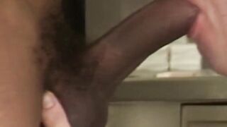 Handsome Buster is jacking off when Johnson intrudes his business