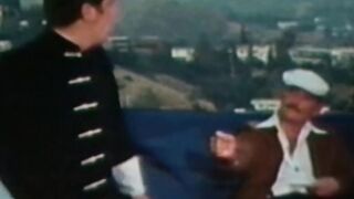 Submissive bottom sucks several dicks in hardcore group