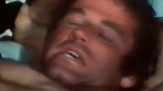 Submissive bottom sucks several dicks in hardcore group