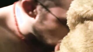 Costumed homosexual receives blowjob from deviant