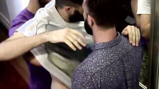 Horny amateur serves two rock hard cocks with hot deepthroat Hoe 2