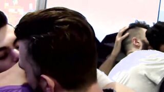 Horny amateur serves two rock hard cocks with hot deepthroat Hoe 2