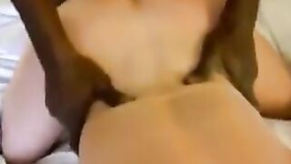 Blonde amateur finally gets to fuck a bbc