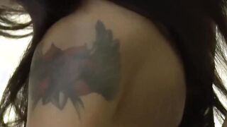 For a hardcore orgy, inked grandmother joins Lacey Star following BJ
