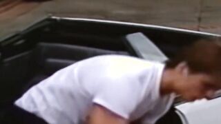 Longhaired studs groan while kissing and having kinky jerk off