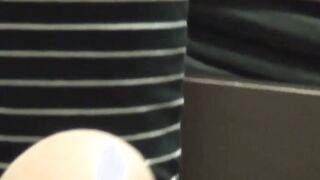 Young Japanese woman rubs up on that tight little fuckhole