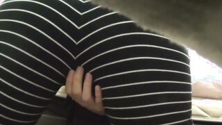 Young Japanese woman rubs up on that tight little fuckhole