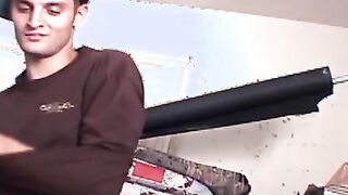 Photographer slut blows before plowed by hung straight guys